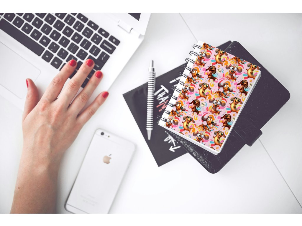 Sešit s potiskem - linkovaný -  Jezevčík