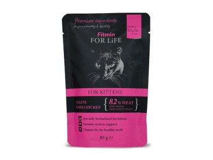 ffl cat pouch kitten chicken 85g h M