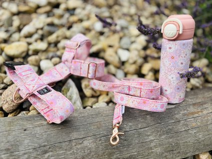 Dětská termoska s brčkem i pítkem- 530ml - holčičí květ