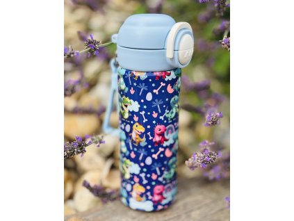 Dětská termoska s brčkem i pítkem- 530ml -  Dino