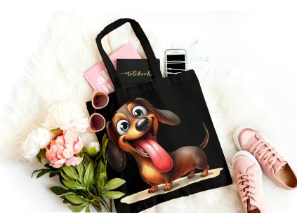 Bavlněná pevná taška - Jezevčík