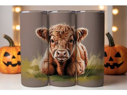 Highland Cow Calf 20oz Tumbler Wrap Graphics 135442984 1 1 580x387