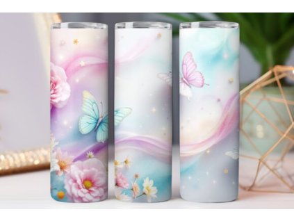 Floral Tumbler Wrap butterfly wrap png Graphics 121772248 1 1 580x387