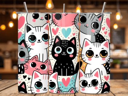 Cute Kawaii Kitten Faces Tumbler Wrap Graphics 130773048 1 1 580x435 (1)