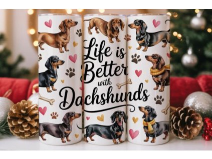 Dachshund Life 20oz Tumbler Wrap Graphics 132218927 1 1 580x387