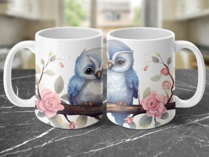 Sublimation Tasse 11oz15oz Eulen Blumen Graphics 101192604 4 580x435