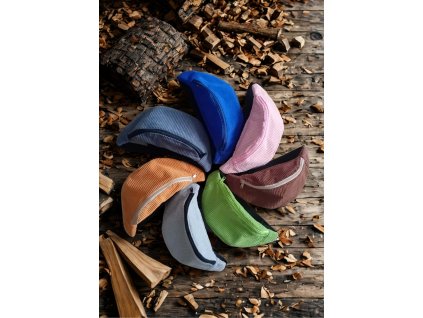 Manšestrová elegantní ledvinka na zip