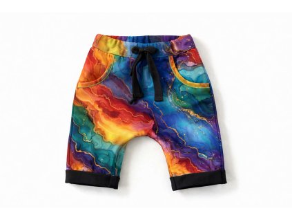 Baggy kraťasy - 92-164 - Mramor