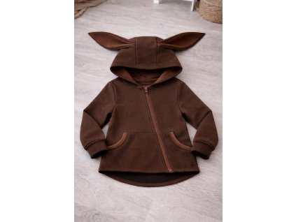 Mikinka s oušky křivák - zajíček hnědý