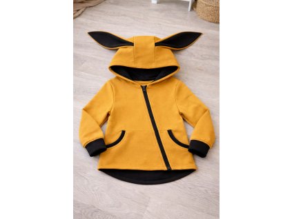 Mikinka s oušky křivák - zajíček okrový