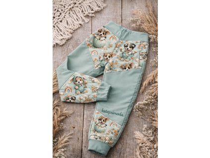 Nepromokavé soft kalhoty  -  jarní pejsci