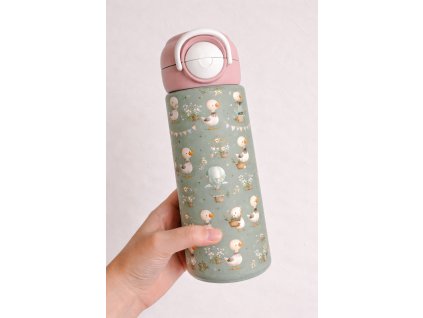 Dětská termoska s brčkem i pítkem - 530ml -  zvířátka