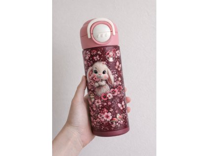 Dětská termoska s brčkem i pítkem - 530ml -  zvířátka