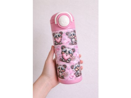 Dětská termoska s brčkem i pítkem - 530ml -  tučňák