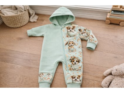 Overálek softsheel 56-98  - zvířátka