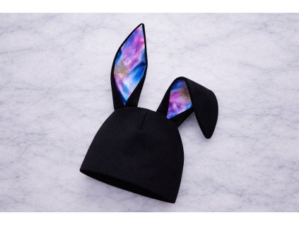 Čepice s oušky - mramor