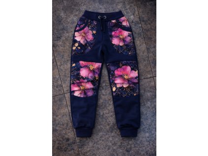 Tuning soft kalhoty  -  snove květy