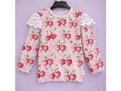 Tričko Lila -  třešničky