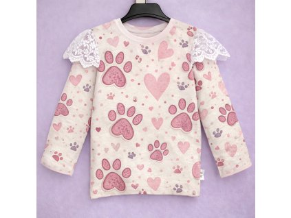 Tričko Lila -  tlapky