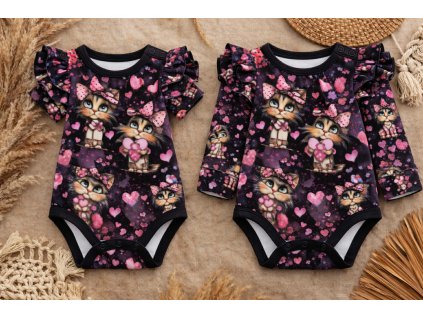 Rostoucí body - bavlněné s volánky - kočičky