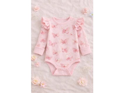 Rostoucí body - bavlněné s volánky - motýlek