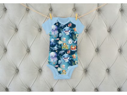 Rostoucí body - bavlněné  - Mořský svět