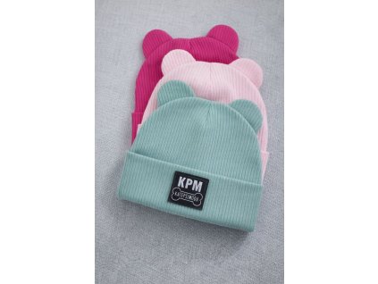 Čepička žebrovaná s ušima