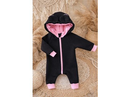 Zateplený rostoucí  overal s ušima - medvídek