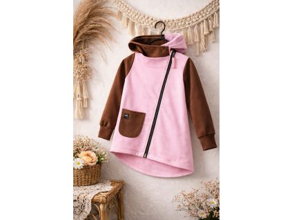 Soft kabátek tuning  - růžovo hnědá