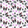 Frenchie love seamless pattern 01