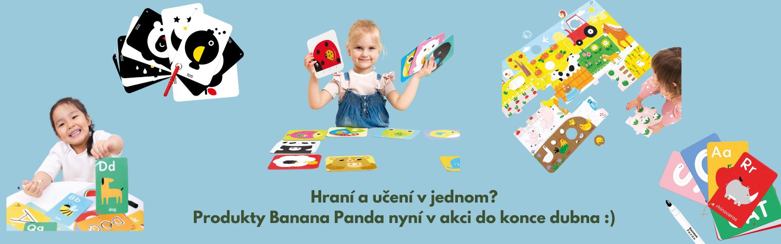 Vzdělávací hračky a hry pro děti - puzzle, pexeso, kontrastní karty