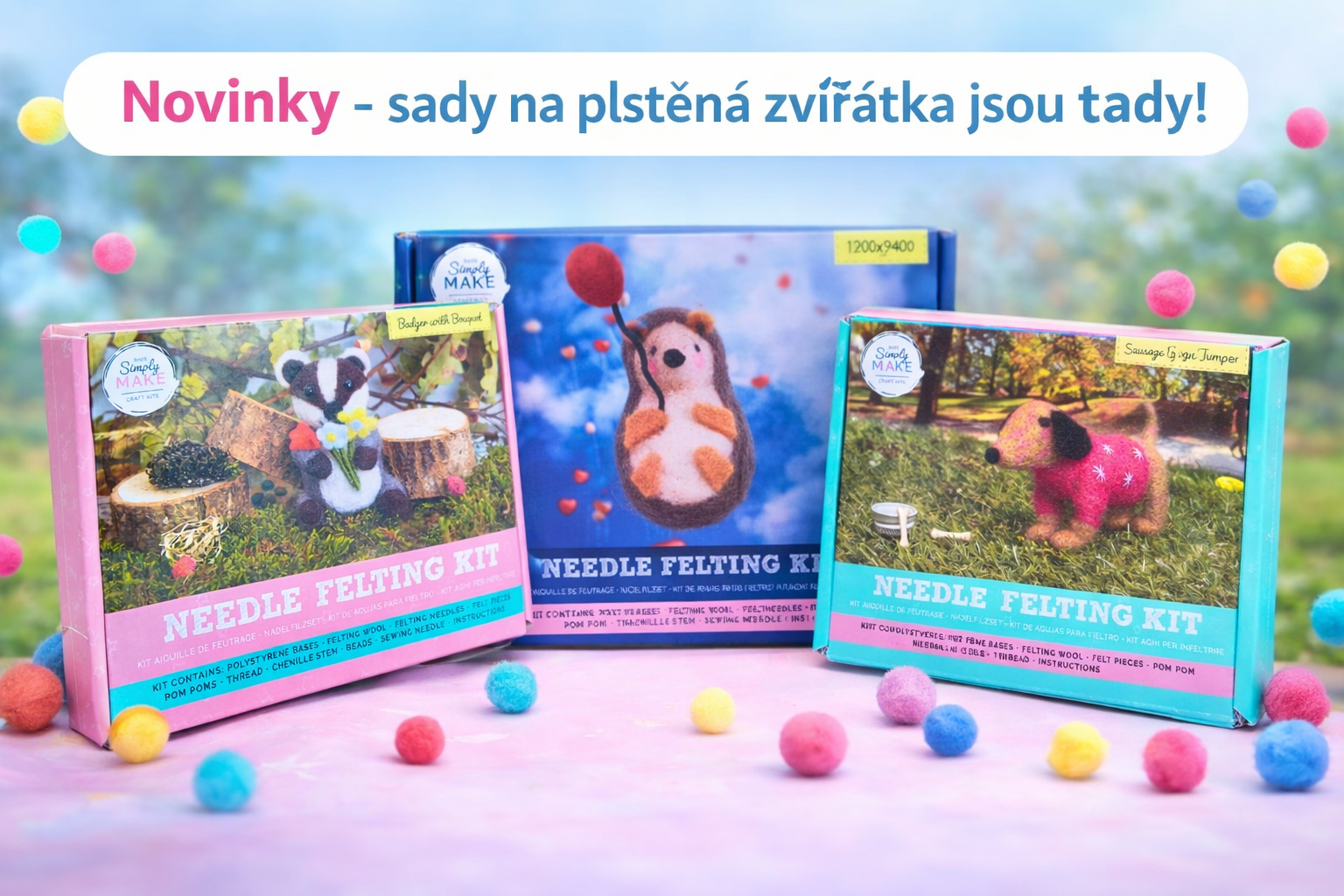 Sady na plstěná zvířátka - kreativní sady