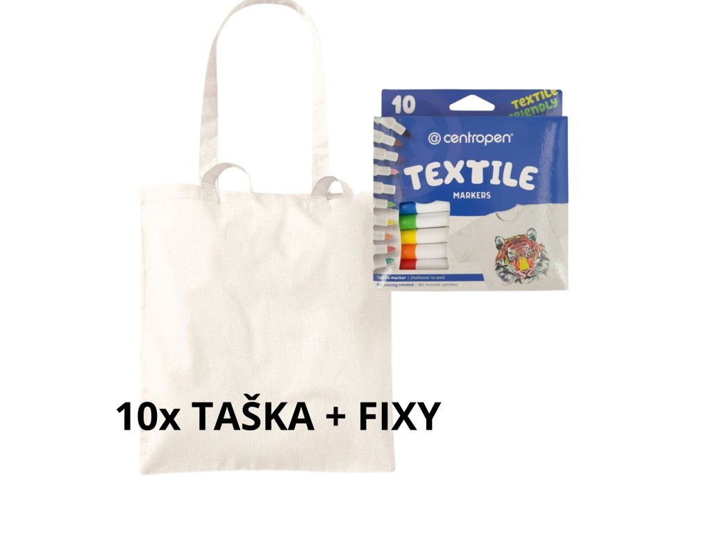 SADA MALOVÁNÍ NA TEXTIL TAŠKY+FIXY