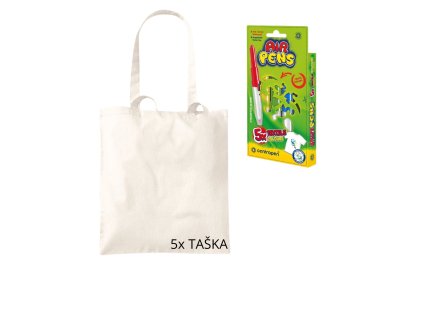 platena taska diy dlouhe ucho kremova + foukaci fixy sada