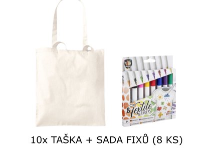 sada pro malovani na textil taska fixy