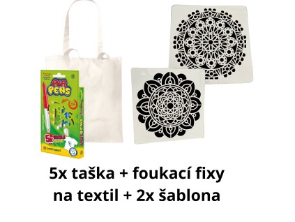 sada pro tvoreni s detmi malovnai na textil mandaly tasky