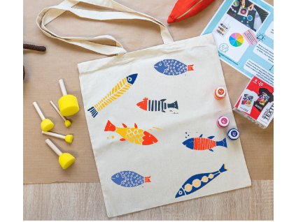 sada malovani na texil rybicky tasky