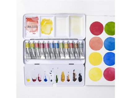 akvarelove barvy winsor newton v tube sada akvarel barev