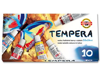 sada temperovych barev v kartonu 10 x 16 ml koh i noor temperky tempery