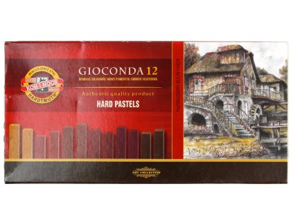 tvrdé pastely gioconda 12 hnědé odstíny hard pastels