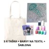 taska diy bavlnena bez potisku barvy sablona