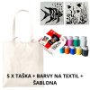 sada malovani na textil tabory skoly skolky barvy tasky sablony