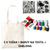 taska platena bez potisku barvy na textil sablony malovani sada