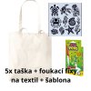 sada malovani na textil tasky fixy sablony diy taska platena