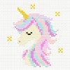 vysivani jednorozec vzory krizkova vysivka deti zacatecniky krizkovy steh