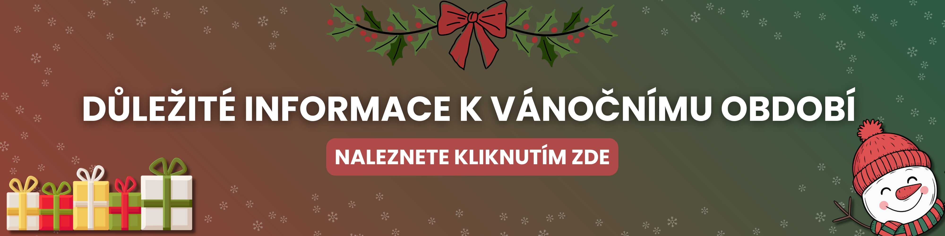 informace k vánočnímu období