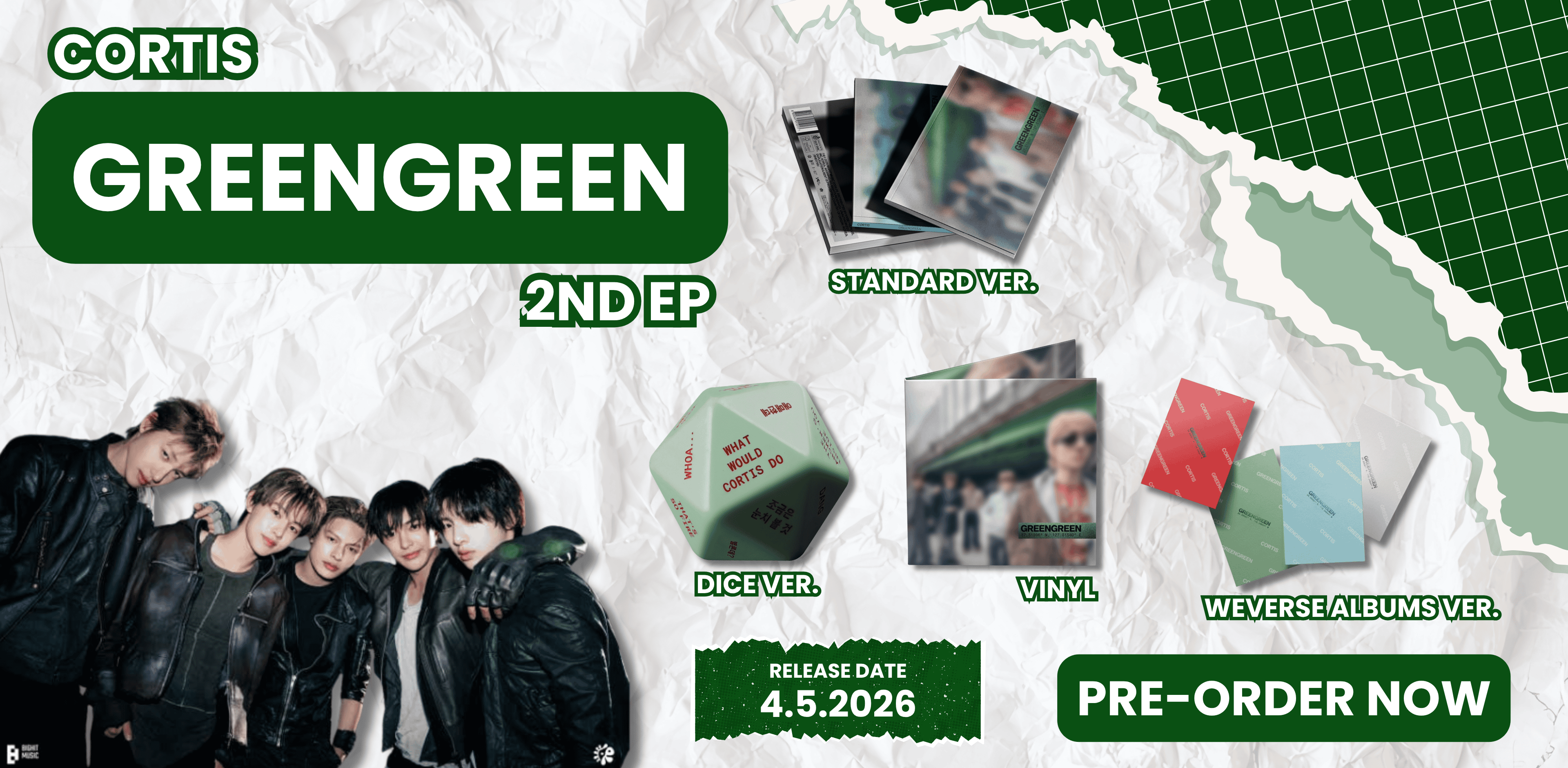 CORTIS GREENGREEN ALBUM PRE-ORDER