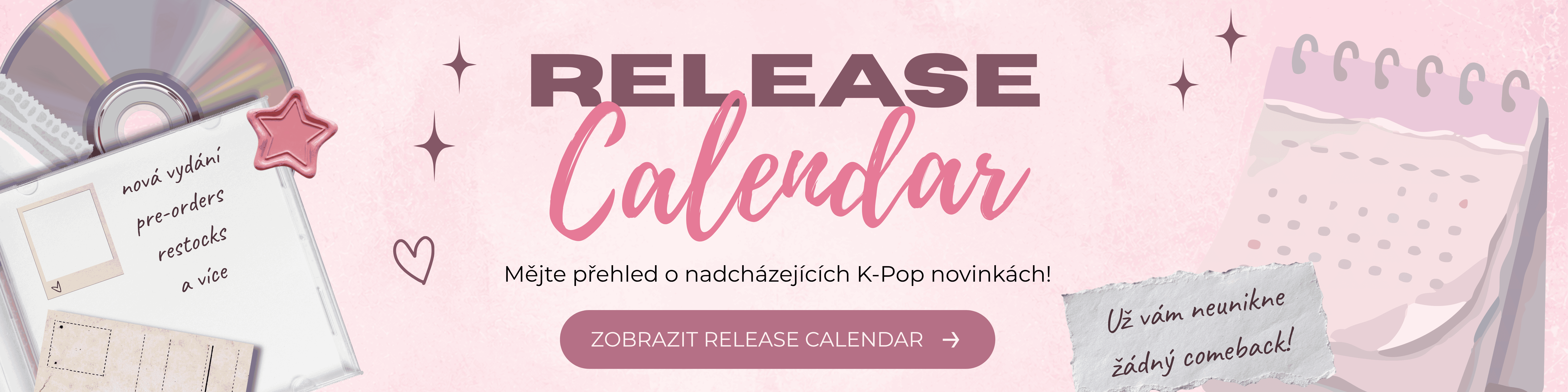 release calendar pro k-pop novinky