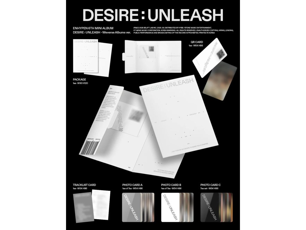 ENHYPEN DESIRE:UNLEASH weverse album セット SHOCKING SALE] ENHYPEN - DESIRE UNLEASH (Weverse Albums ver.)