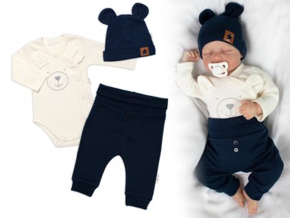143676 264016 zavinovaci body dl rukav teplacky a cepicka little bear baby nellys granat smetana